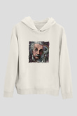 Albert Einstein Unisex Baskılı Beyaz Kapüşonlu Sweatshirt