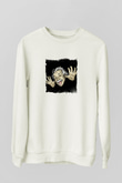 Albert Einstein Unisex Baskılı Beyaz Sweatshirt