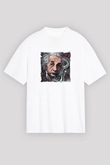 Albert Einstein Unisex Baskılı Beyaz Tişört