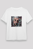 Albert Einstein Unisex Baskılı Beyaz Tişört
