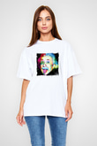 Albert Einstein Unisex Baskılı Beyaz Tişört
