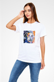 Albert Einstein Unisex Baskılı Beyaz Tişört