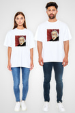 Albert Einstein Unisex Baskılı Beyaz Tişört