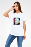Albert Einstein Unisex Baskılı Beyaz Tişört