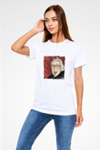 Albert Einstein Unisex Baskılı Beyaz Tişört