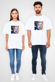 Albert Einstein Unisex Baskılı Beyaz Tişört