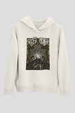Alcest Baskılı Beyaz Unisex Kapüşonlu Sweatshirt