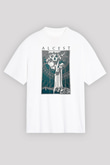 Alcest Baskılı Beyaz Unisex Oversize Tişört - Tshirt