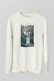 Alcest Baskılı Beyaz Unisex Sweatshirt
