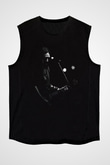 Alcest Baskılı Unisex Siyah Kolsuz Tişört - Tshirt