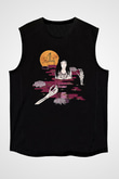 Alcest Baskılı Unisex Siyah Kolsuz Tişört - Tshirt