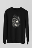 Alcest Baskılı Unisex Siyah Sweatshirt