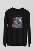 Alcest Baskılı Unisex Siyah Sweatshirt