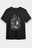 Alcest Baskılı Unisex Siyah Tişört - Tshirt