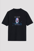 Alesso Baskılı Unisex Oversize Siyah Tişört