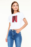 Alesso Beyaz  Crop Top Tişört