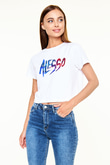 Alesso Beyaz Croptop Tişört
