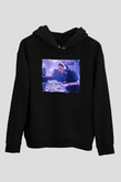 Alesso Siyah Unisex Kapüşonlu Sweatshirt