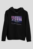 Alesso Siyah Unisex Kapüşonlu Sweatshirt