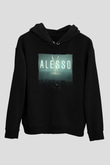 Alesso Siyah Unisex Kapüşonlu Sweatshirt
