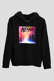 Alesso Siyah Unisex Kapüşonlu Sweatshirt