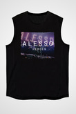 Alesso Siyah Unisex Kolsuz Tişört