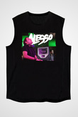 Alesso Siyah Unisex Kolsuz Tişört