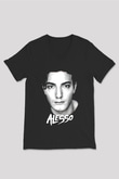 Alesso Siyah Unisex V Yaka Tişört
