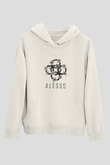 AlessoBaskılı Beyaz Hoodie