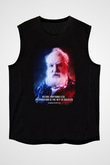 Alexander Graham Bell Alıntı Renkli Baskılı Unisex Kolsuz Siyah Tişört - Tshirt