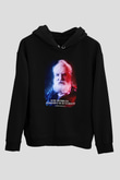 Alexander Graham Bell Alıntı Renkli Baskılı Unisex Siyah Hoodie