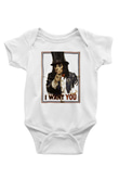 Alice Cooper Baskılı Beyaz Unisex Bebek Body - Zıbın