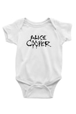 Alice Cooper Baskılı Beyaz Unisex Bebek Body - Zıbın