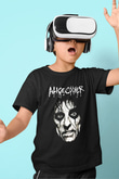 Alice Cooper Baskılı Siyah Unisex Çocuk Tişört