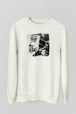 Alice Cooper Baskılı Unisex Beyaz Sweatshirt