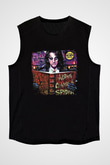Alice Cooper Baskılı Unisex Siyah Kolsuz Tişört
