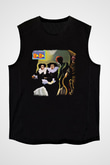 Alice Cooper Baskılı Unisex Siyah Kolsuz Tişört