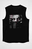 Alice Cooper Baskılı Unisex Siyah Kolsuz Tişört