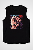Alice Cooper Baskılı Unisex Siyah Kolsuz Tişört
