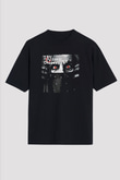 Alice Cooper Baskılı Unisex Siyah Oversize Tişört