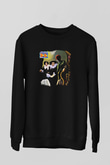 Alice Cooper Baskılı Unisex Siyah Sweatshirt