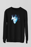 Alice Cooper Baskılı Unisex Siyah Sweatshirt