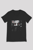 Alice Cooper Baskılı Unisex Siyah V Yaka Tişört