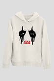 Alice Cooper Beyaz Unisex Kapşonlu Sweatshirt