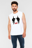 Alice Cooper Beyaz Unisex Kolsuz Tişört