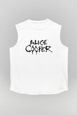 Alice Cooper Beyaz Unisex Kolsuz Tişört