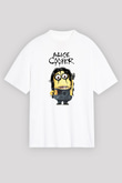 Alice Cooper Beyaz Unisex Oversize Tişört T-Shirt