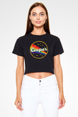 Alice Cooper Siyah  Crop Top Tişört