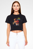 Alice Cooper Siyah Crop Top Tişört