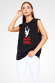 Alice Cooper Siyah Unisex Kolsuz Tişört